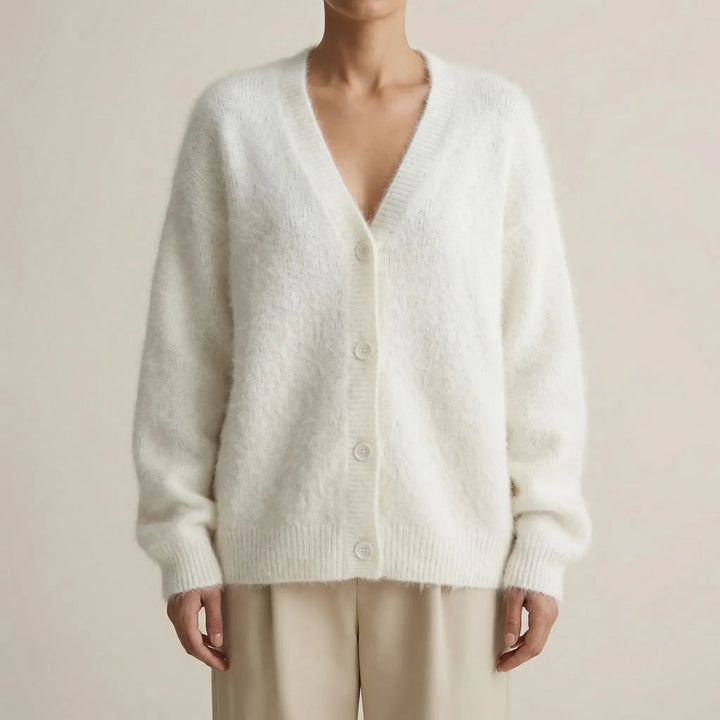 Cardigan da donna Softrelle con scollo a V e abbottonatura frontale