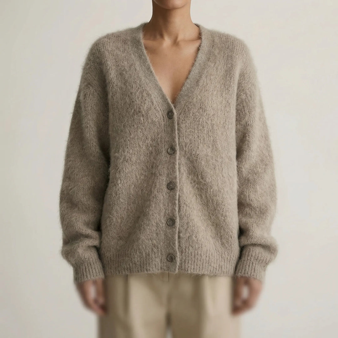 Cardigan da donna Softrelle con scollo a V e abbottonatura frontale