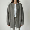 Cardigan in Maglia Oversize con Bottoni Anteriori per Donne