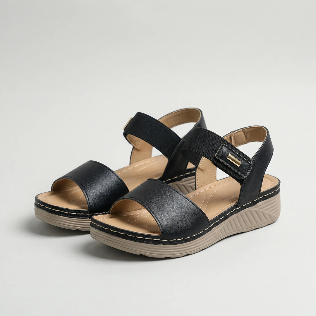 Solace - Open-Toe Cushioned Ankle Strap Sandal