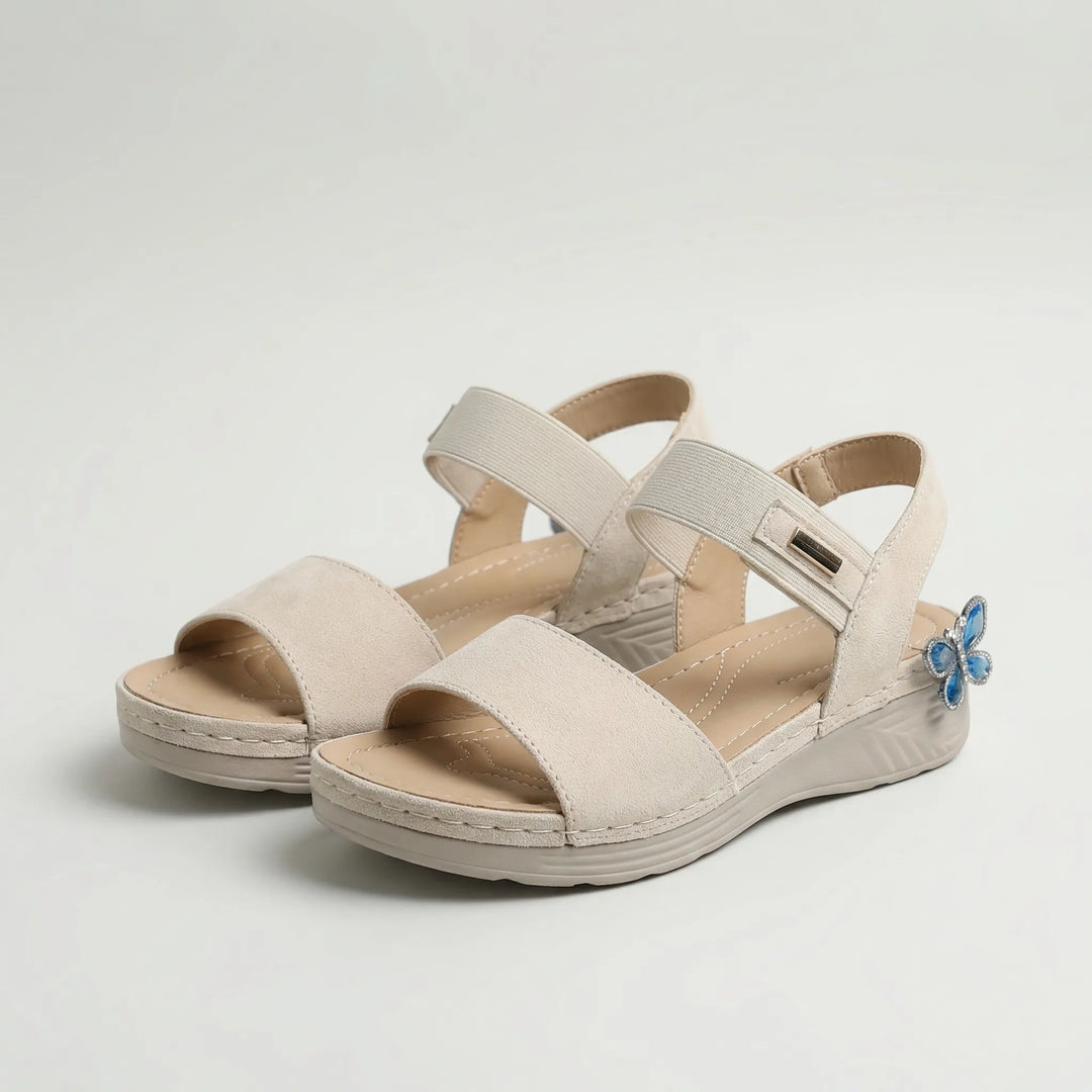 Solace - Open-Toe Cushioned Ankle Strap Sandal