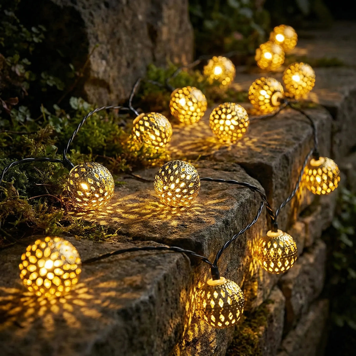 Luci a Stringa Solari in Stile Morosco