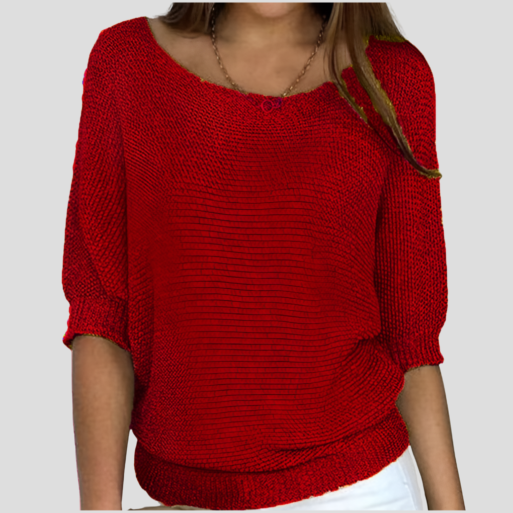 Maglione Oversize Casual Unito per Donna