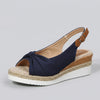 Sandalo con Tacco a Cuneo con Strap Crossover per Donne