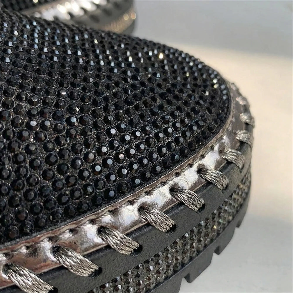 Sparkova - Ballerine slip-on decorate con strass