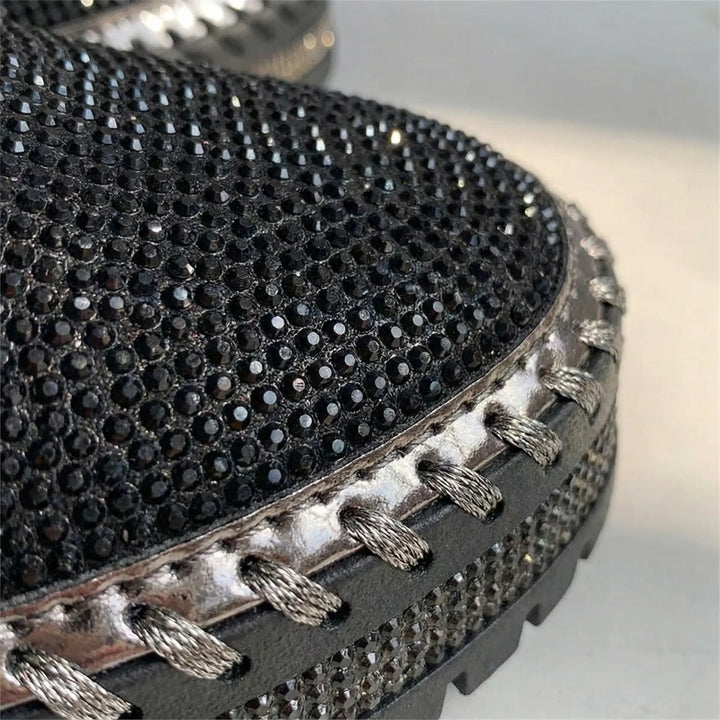 Sparkova - Ballerine slip-on decorate con strass