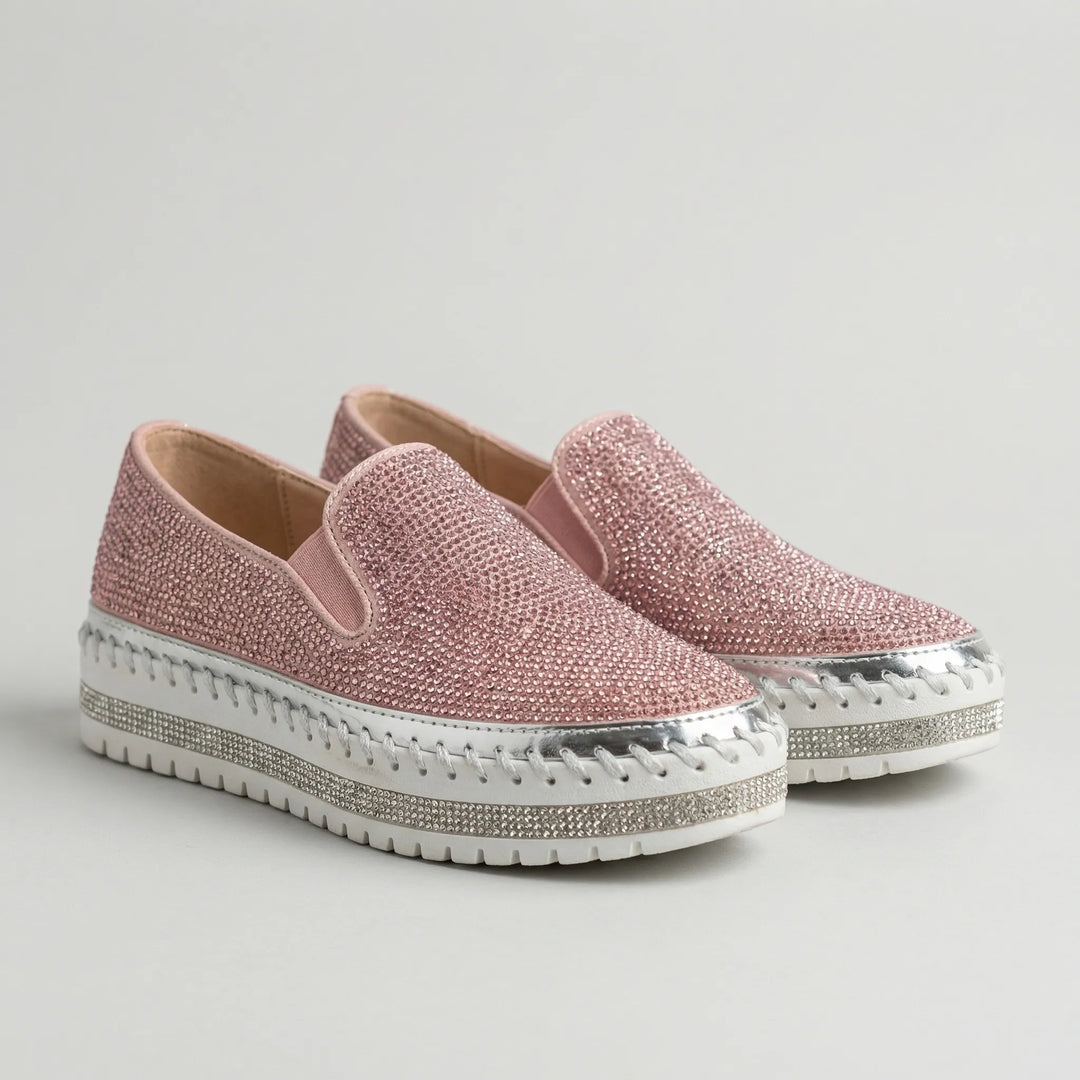 Sparkova - Ballerine slip-on decorate con strass