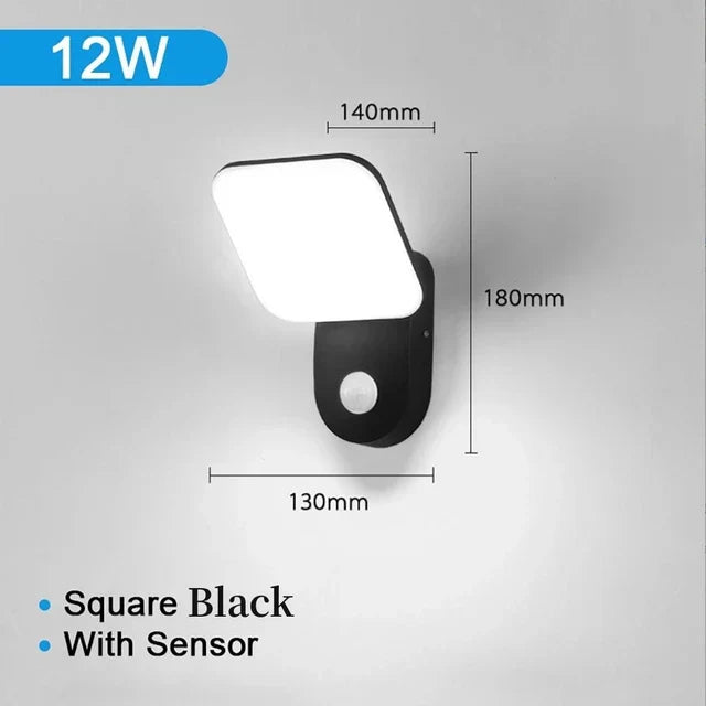 Applique LED da esterno 12 W con sensore di movimento PIR
