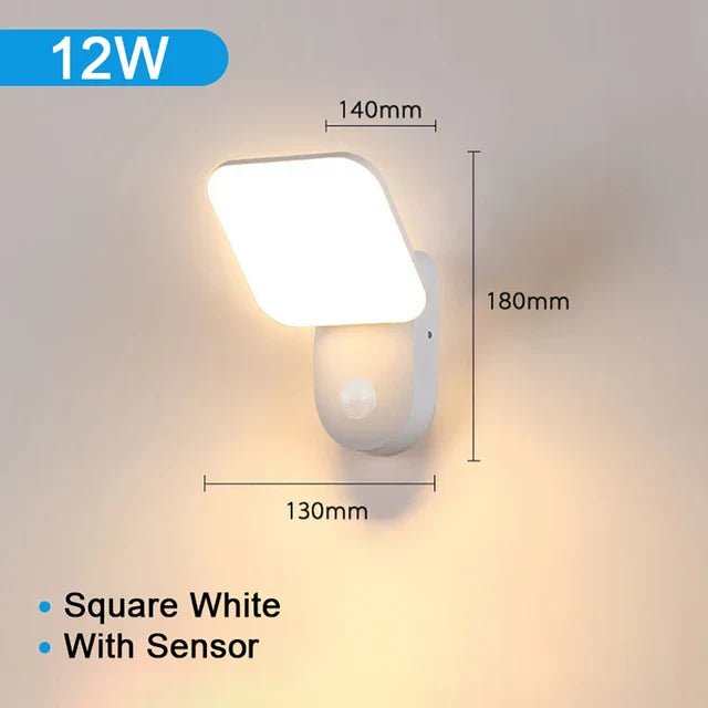 Applique LED da esterno 12 W con sensore di movimento PIR
