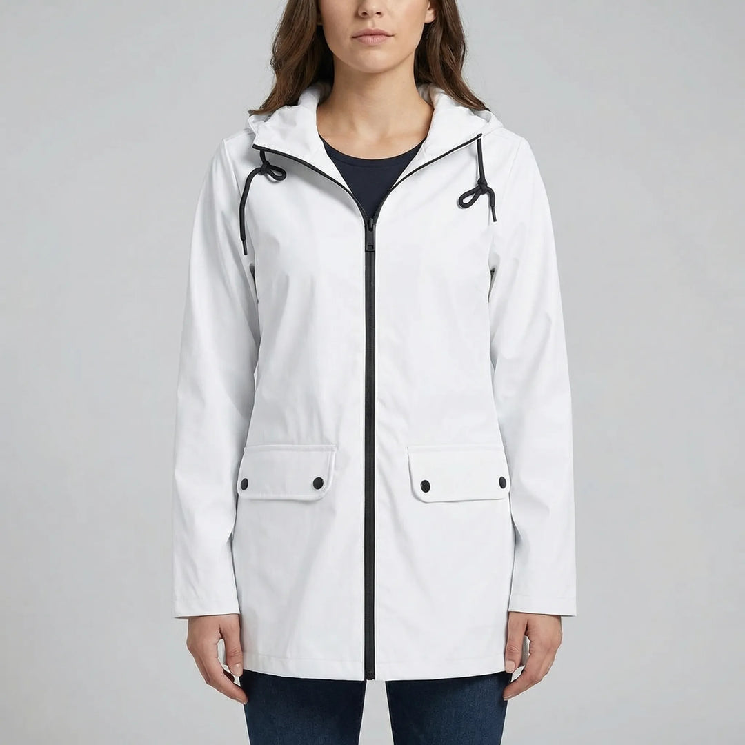 Stormelle - Giacca lunga con cappuccio e idrorepellente