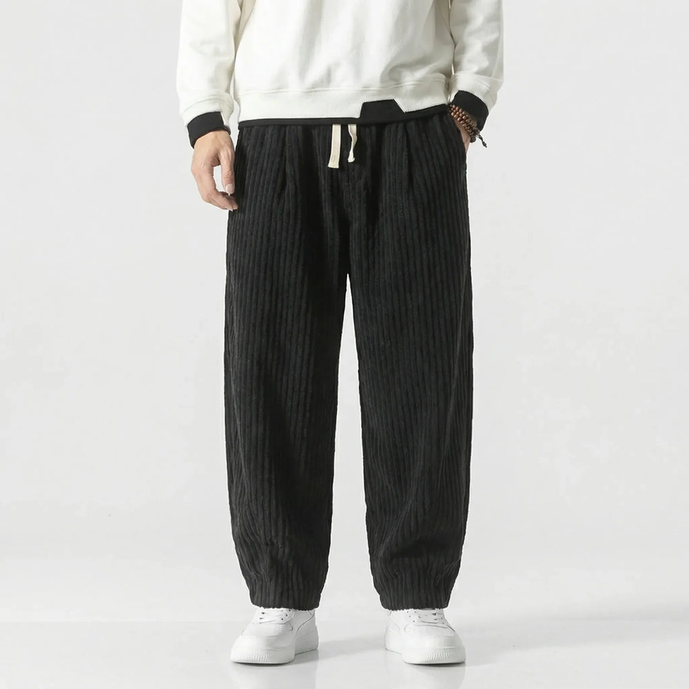 Straivex - Pantaloni casual a gamba dritta e vestibilità ampia
