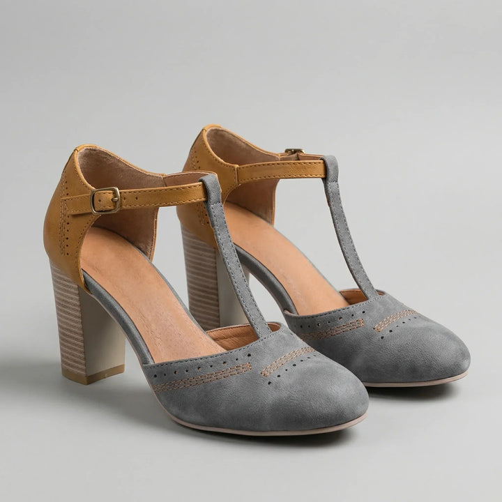 Strappella - Scarpa elegante con tacco a blocco e cinturino a T