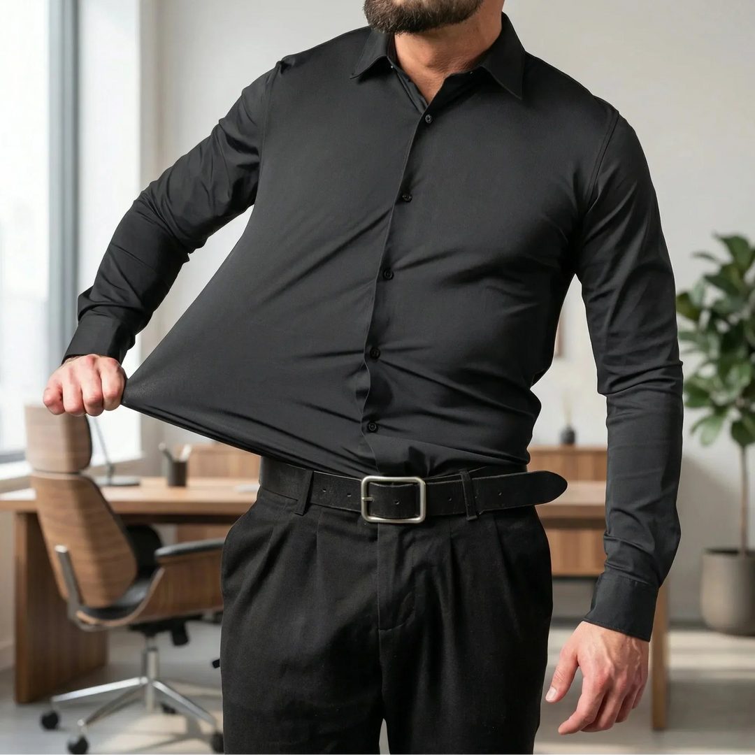 Strexivo - Camicia elegante a maniche lunghe elasticizzata in quattro direzioni