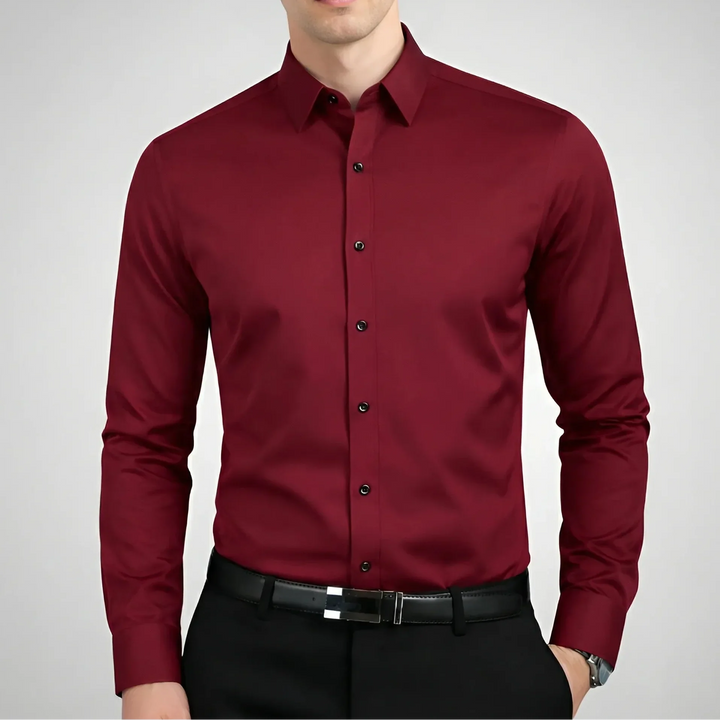 Strexivo - Camicia elegante a maniche lunghe elasticizzata in quattro direzioni