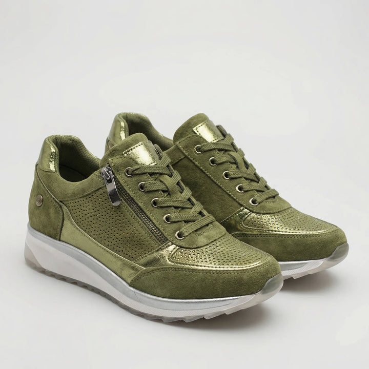 Stridella - Sneaker comoda con cerniera e lacci