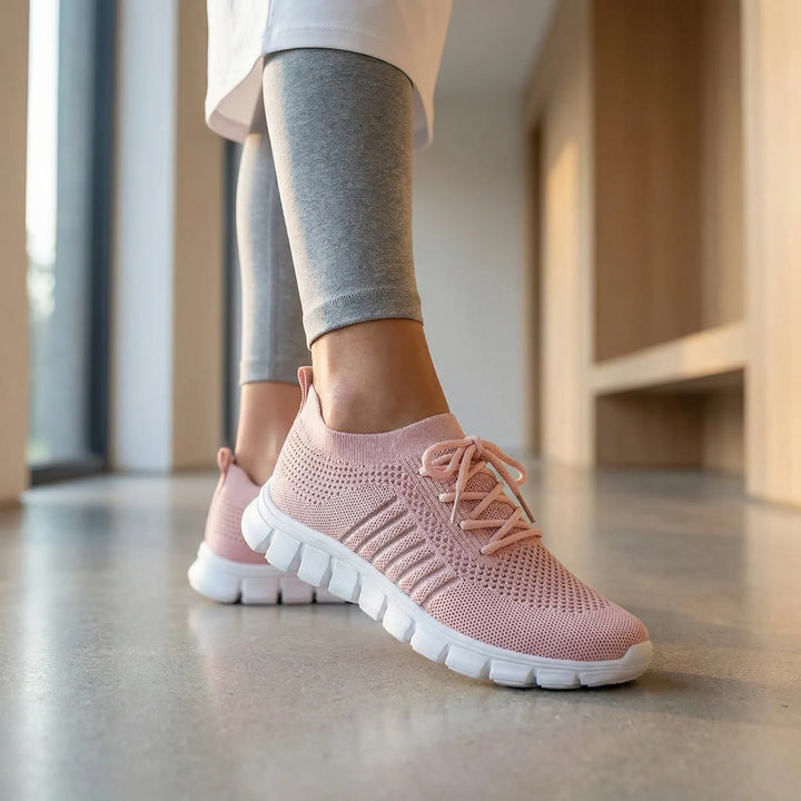 Stridewyn - Lace-Up Knit Sneaker For Women
