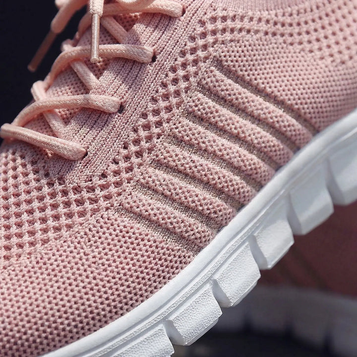 Stridewyn - Lace-Up Knit Sneaker For Women