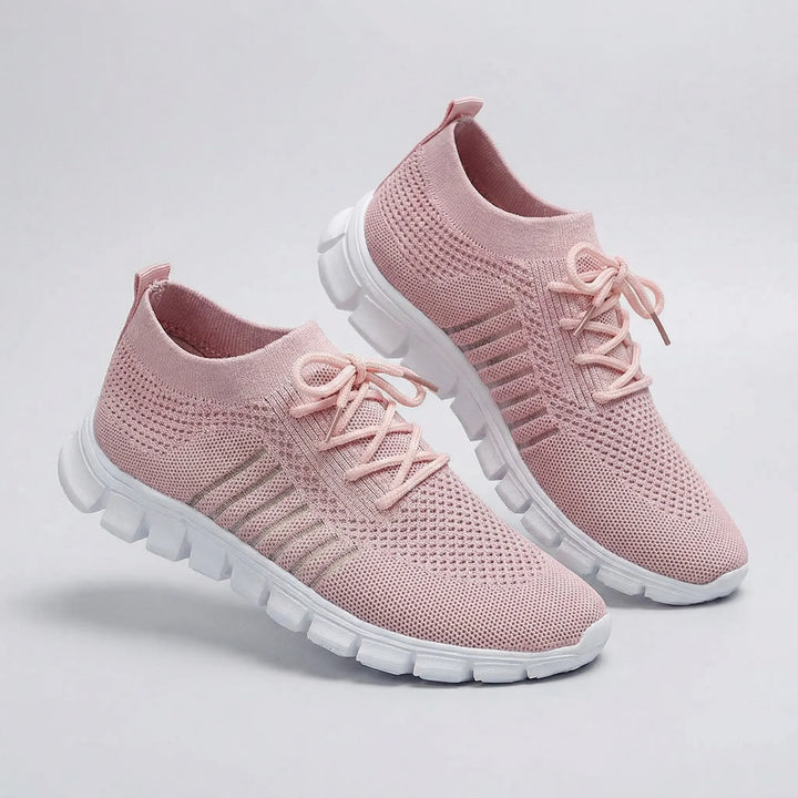 Stridewyn - Lace-Up Knit Sneaker For Women