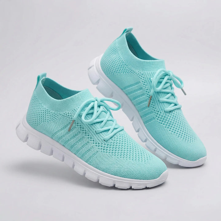 Stridewyn - Lace-Up Knit Sneaker For Women