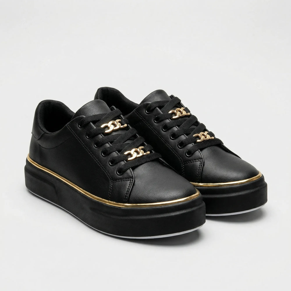 Strively - Sneakers con plateau e lacci da donna
