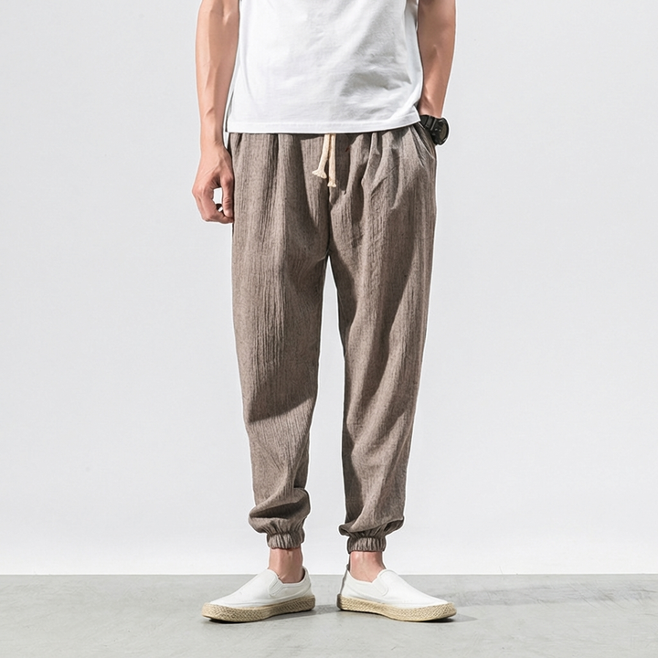 Pantaloni Comfort in Cotone-Lino per Uomo – Leggeri per Tutti i Giorni