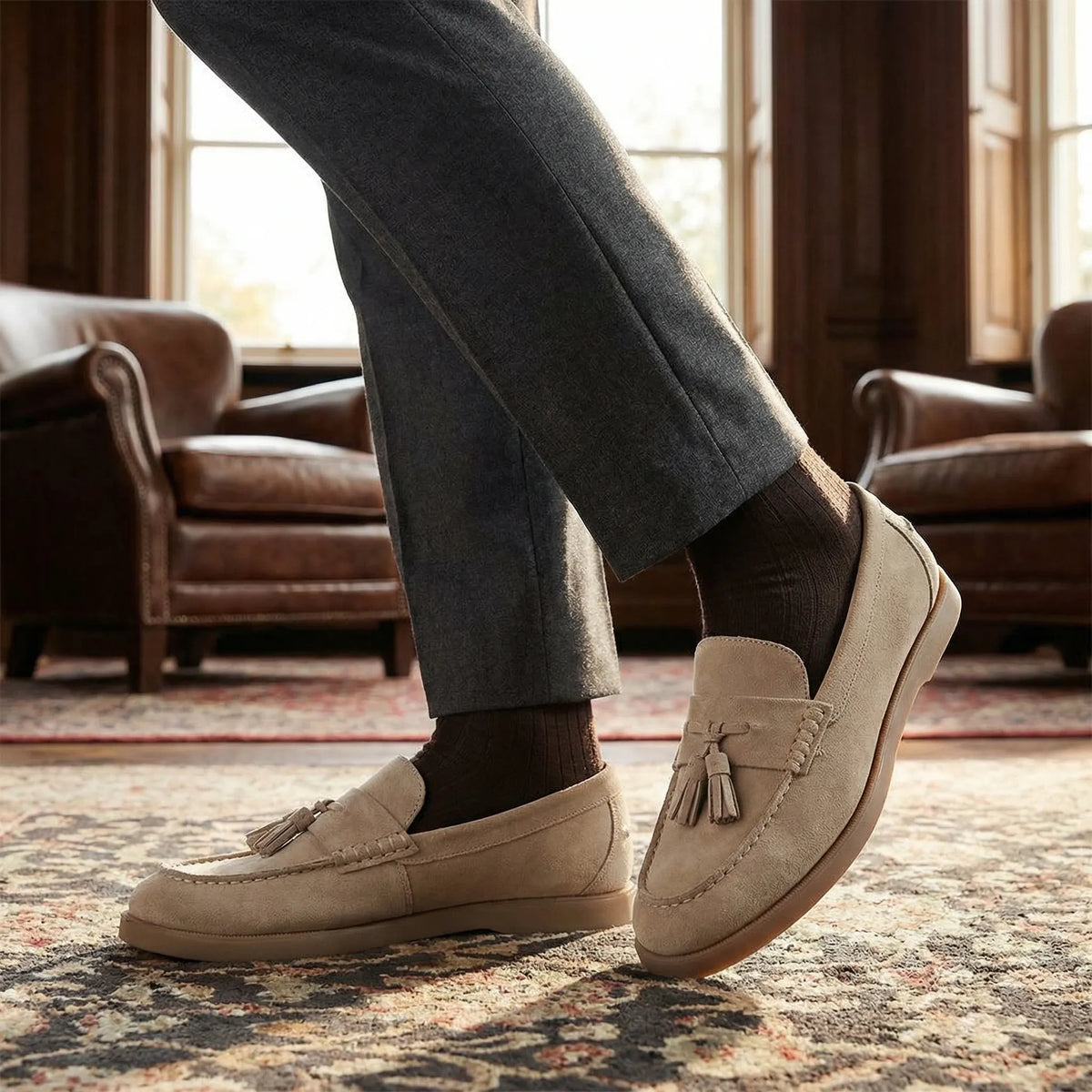 Mocassino Slip-On con Pendente per Uomini