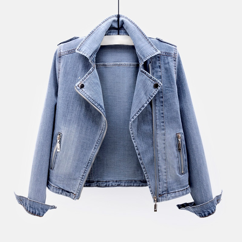 Giacca di jeans in cotone da donna