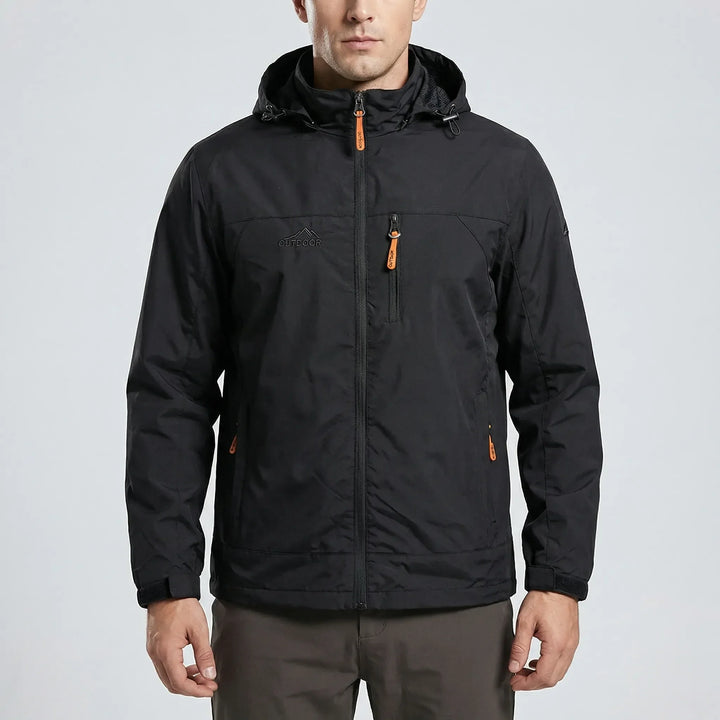 Trailven - Giacca softshell con cappuccio e cerniera