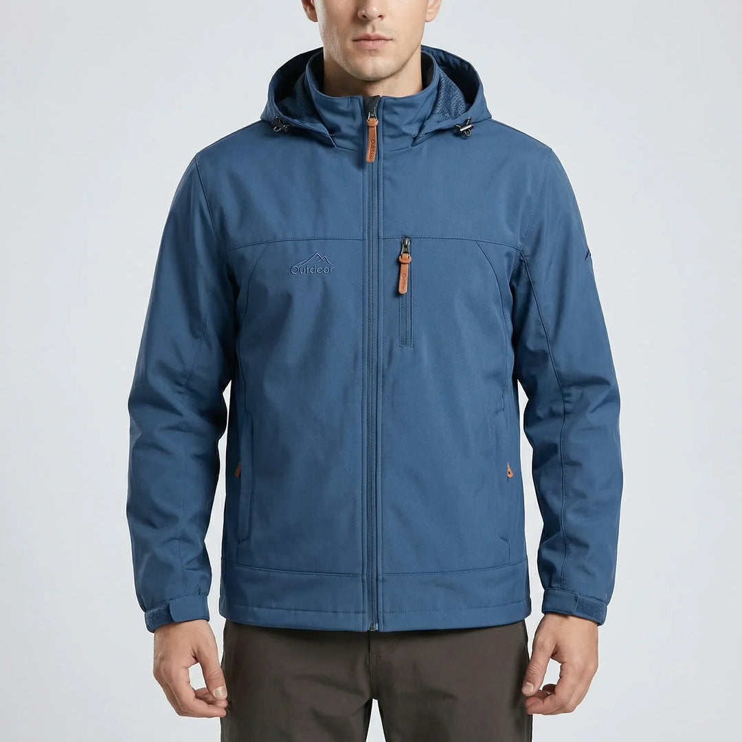 Trailven - Giacca softshell con cappuccio e cerniera