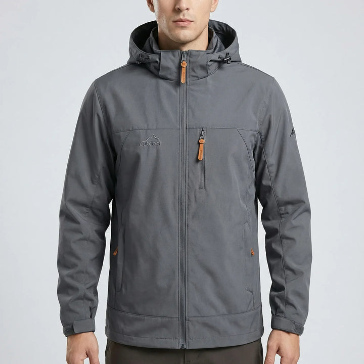 Trailven - Giacca softshell con cappuccio e cerniera
