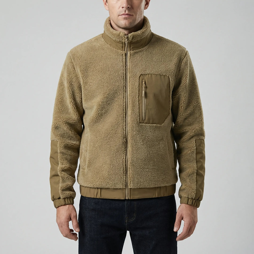 Trekvar - Giacca in pile con zip intera da uomo