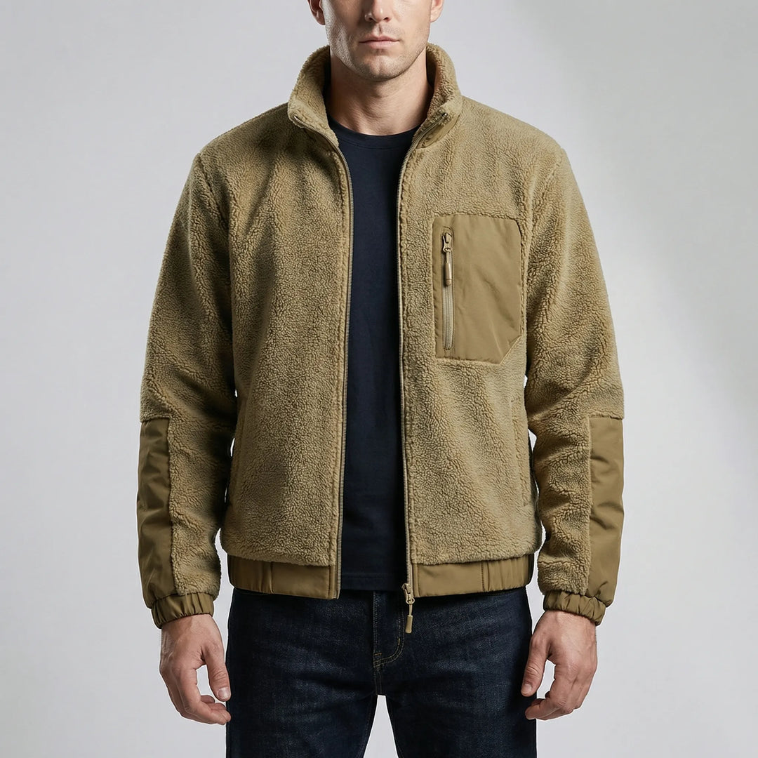 Trekvar - Giacca in pile con zip intera da uomo