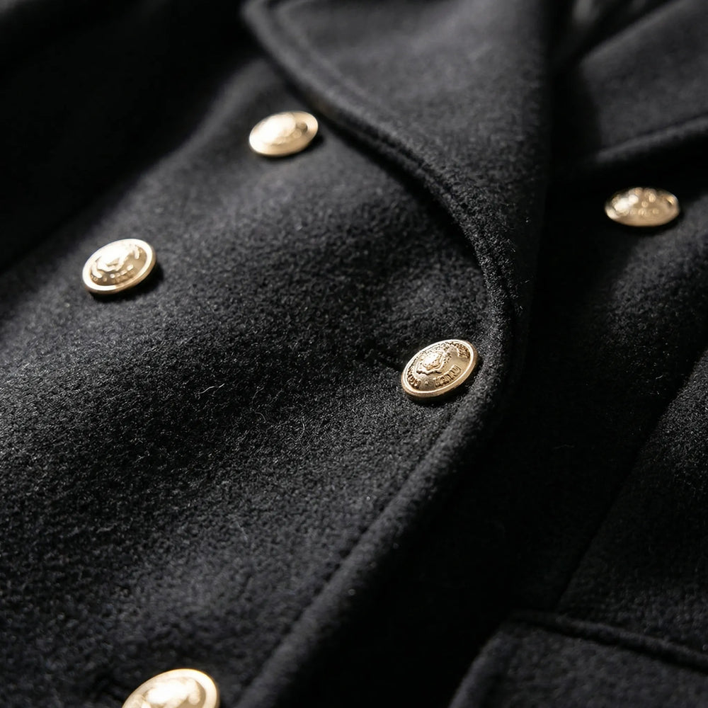 Trestona - Cappotto da donna doppiopetto di media lunghezza