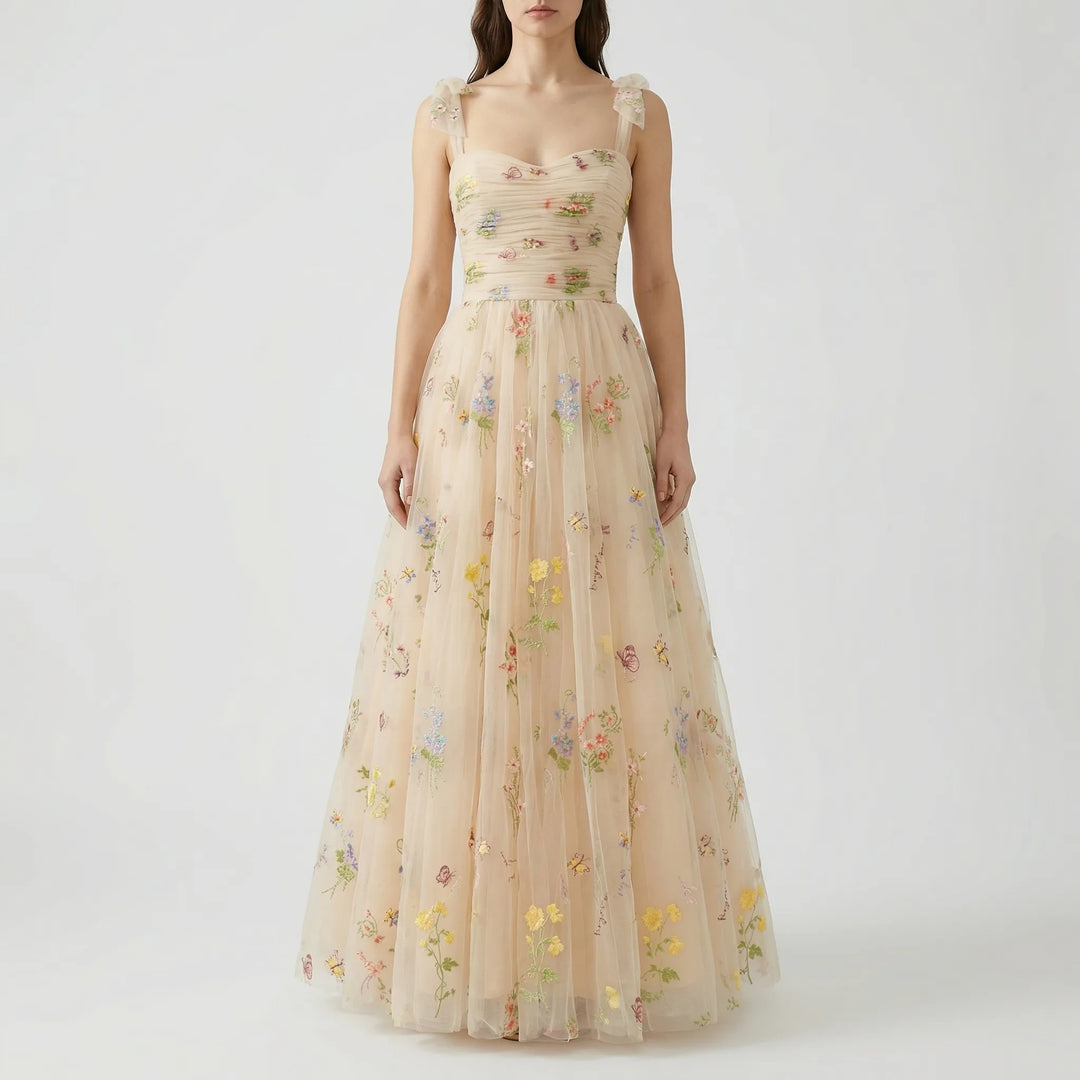 Tullevara - Abito da ballo in tulle ricamato