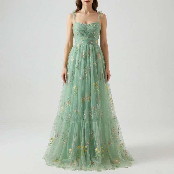 Tullevara - Abito da ballo in tulle ricamato