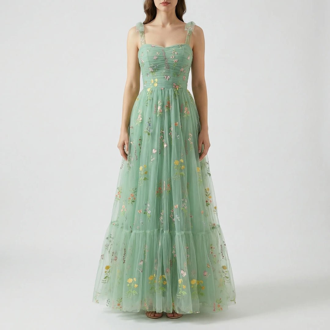 Tullevara - Abito da ballo in tulle ricamato