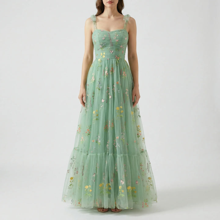 Tullevara - Abito da ballo in tulle ricamato