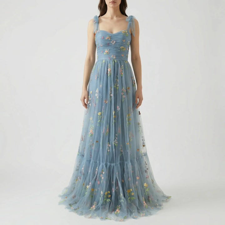 Tullevara - Abito da ballo in tulle ricamato