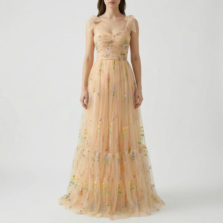 Tullevara - Abito da ballo in tulle ricamato