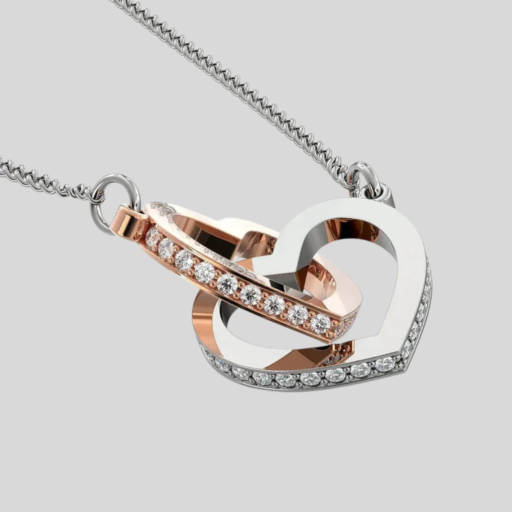 Collana Pendente Due Cuori da Donna