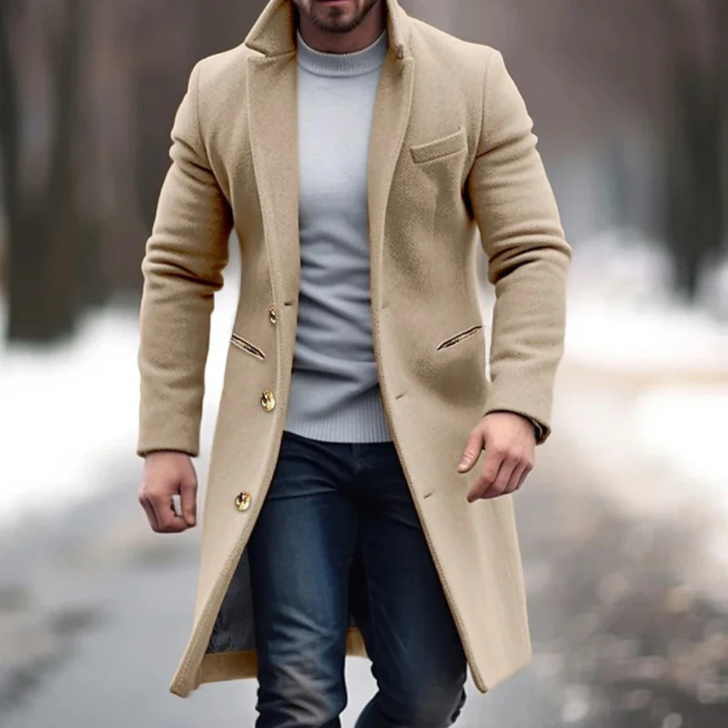 Cappotto in Misto Lana da Uomo – Strato Elegante per Giorni Freddi