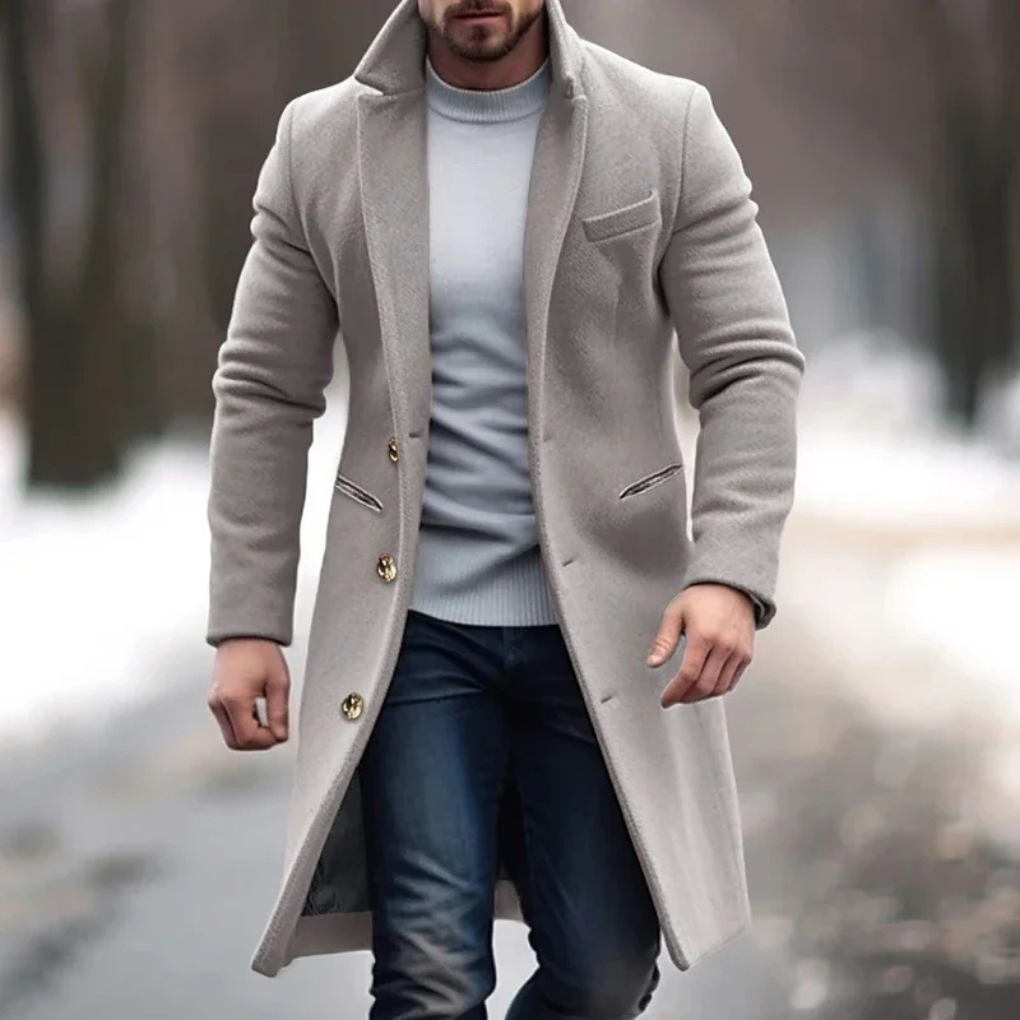 Cappotto in Misto Lana da Uomo – Strato Elegante per Giorni Freddi