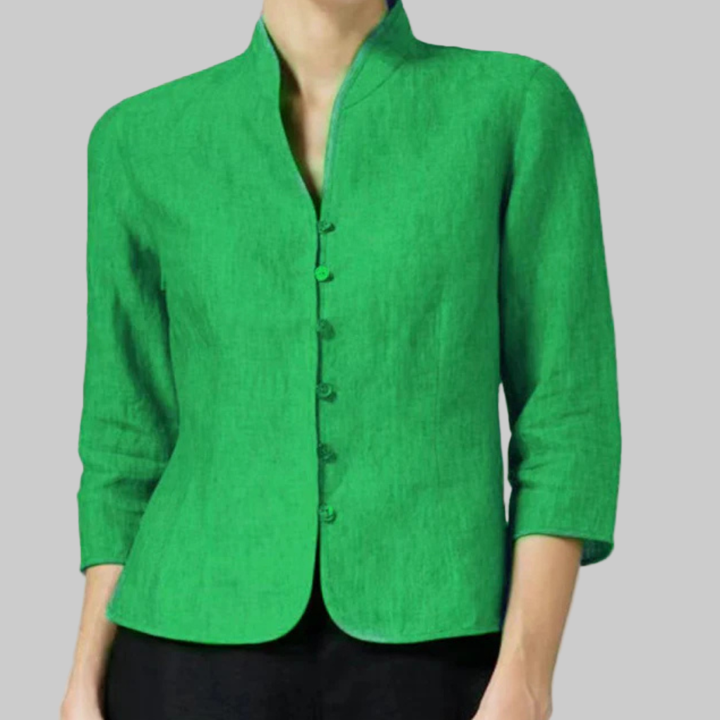 Blusa da Donna con Collo Alto – Dettagli Chic con Flair Versatile