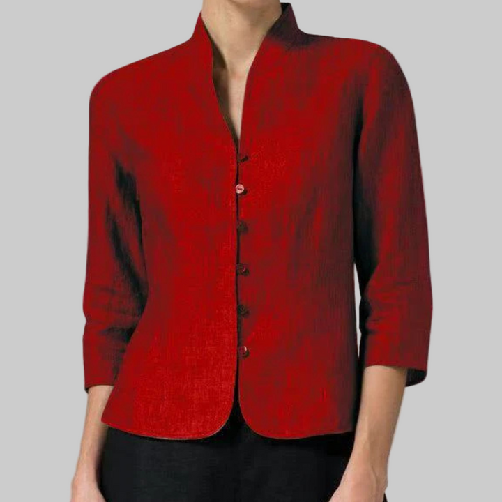 Blusa da Donna con Collo Alto – Dettagli Chic con Flair Versatile
