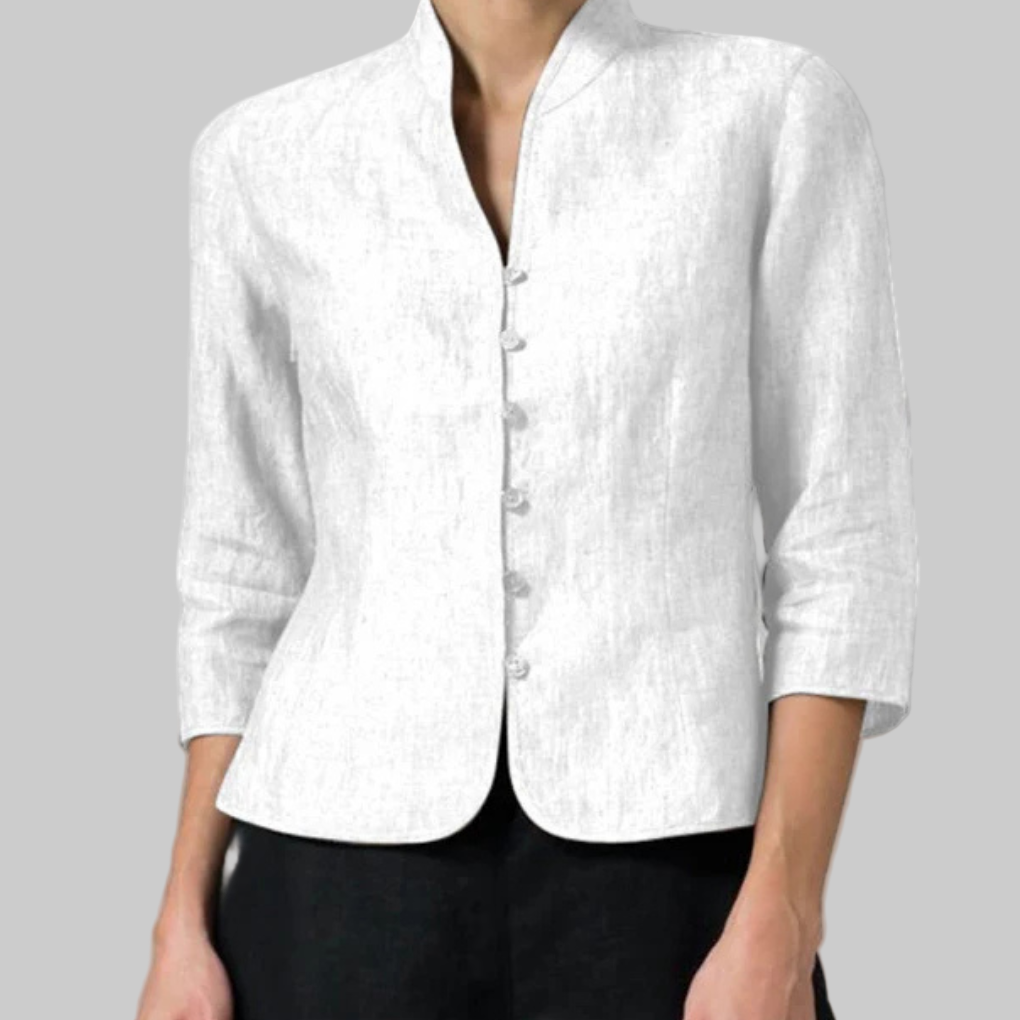 Blusa da Donna con Collo Alto – Dettagli Chic con Flair Versatile