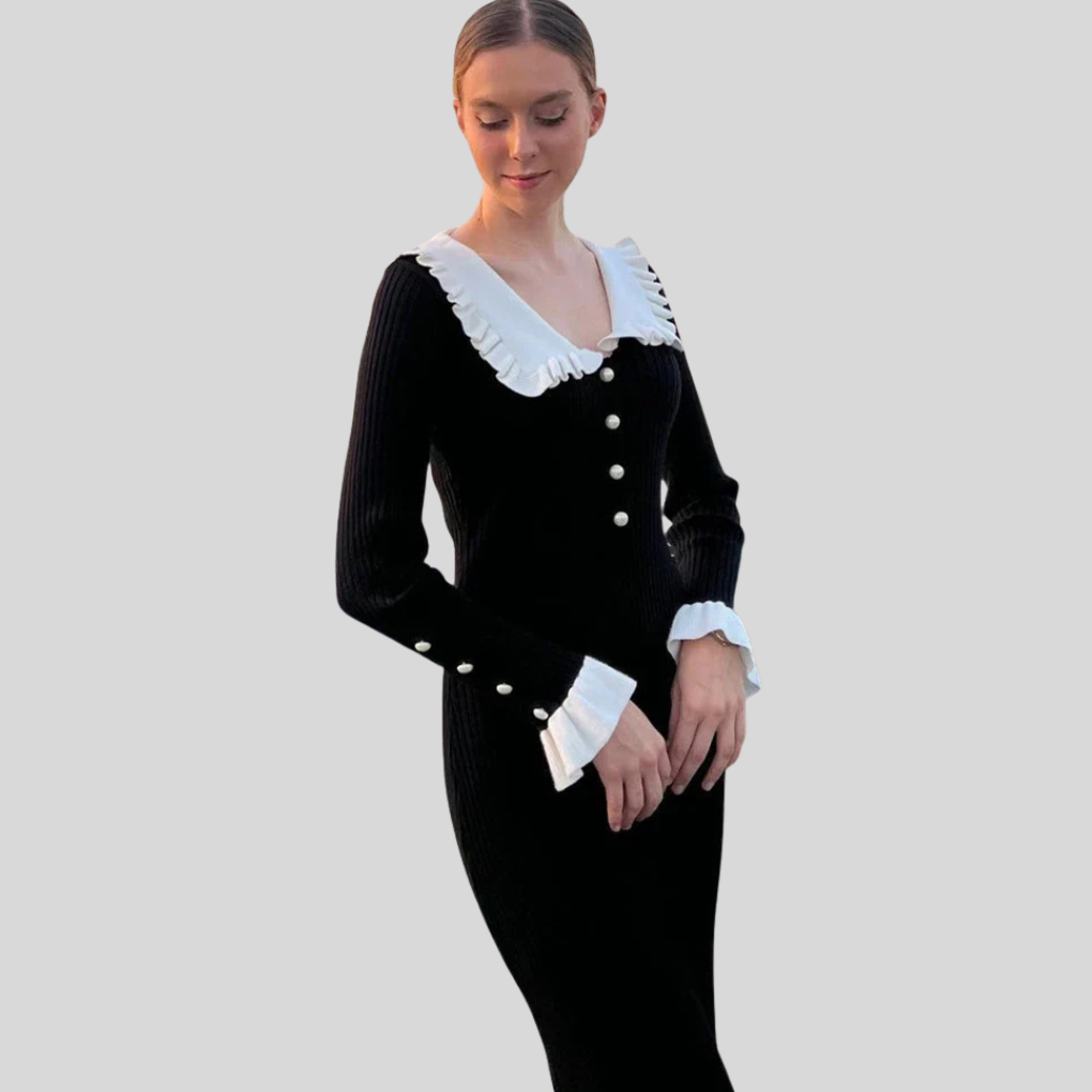 Abito Maxi da Donna – Ruffle Alta Vita Dichiarazione