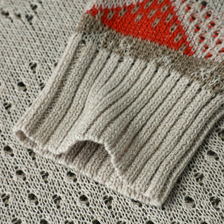 Maglione Lungo Manica Geometrico da Donna