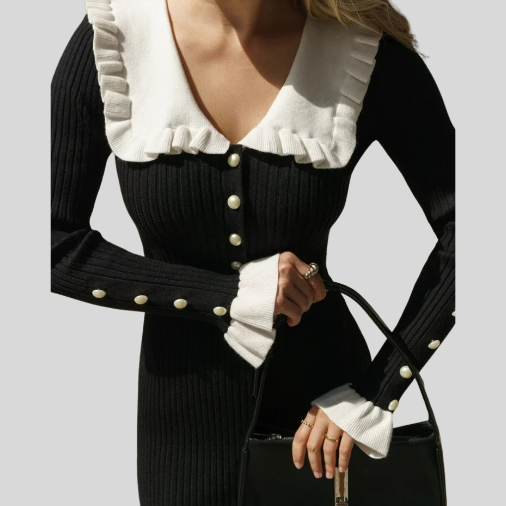 Abito Maxi da Donna – Ruffle Alta Vita Dichiarazione