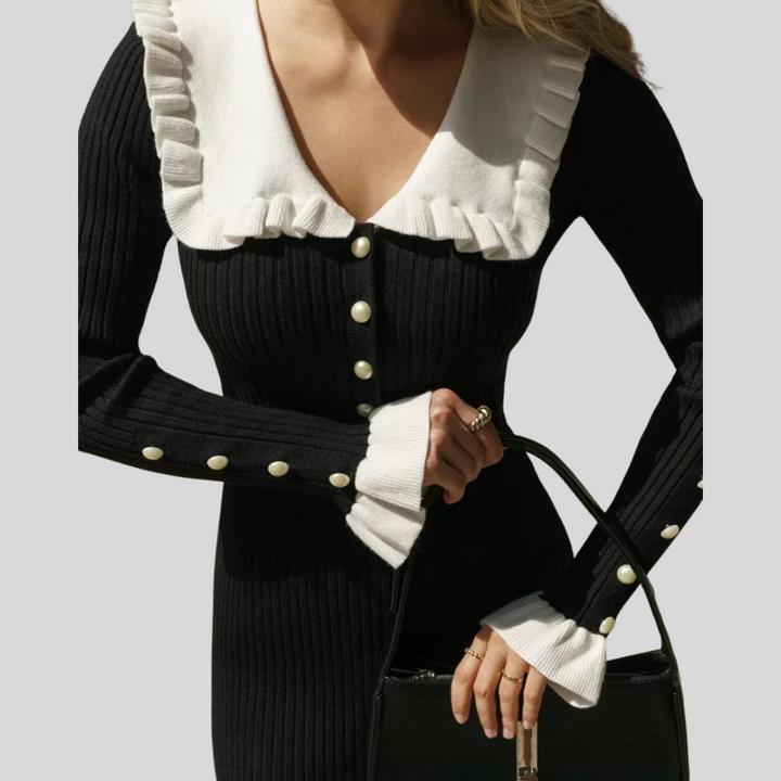 Abito Maxi da Donna – Ruffle Alta Vita Dichiarazione