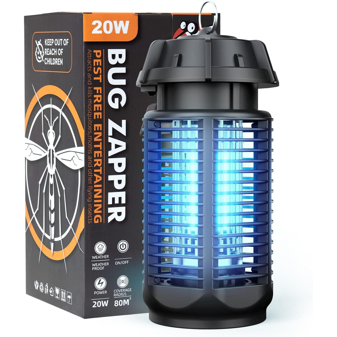 Insetticida elettrico con luce UV da 20W e rete da 4200V, impermeabile IPX4